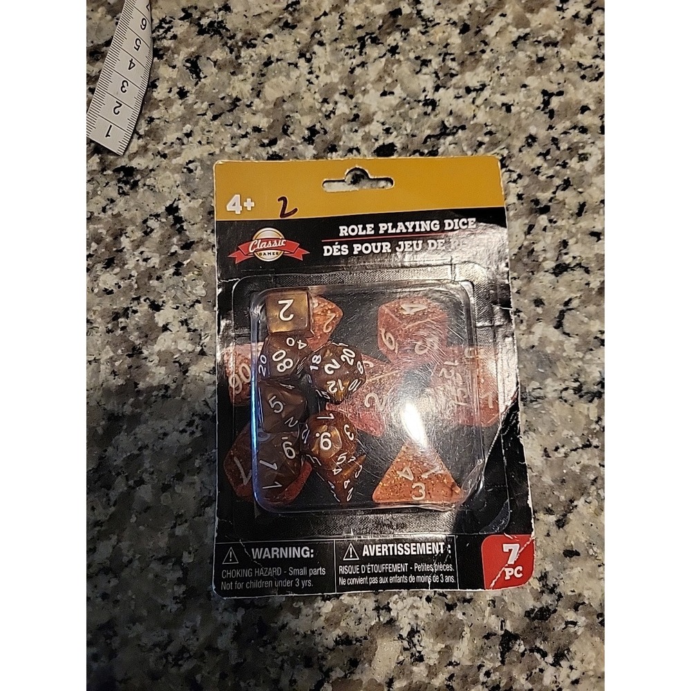 Gaming / D&D Role Playing 7 Dice Unopened But Package Has‎ Seen Better Days